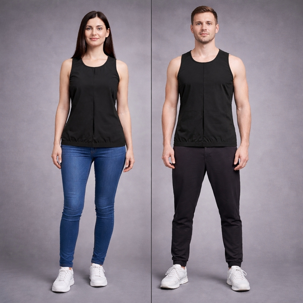 Two Piece - Sleeveless Fitness T-Shirt – Unisex